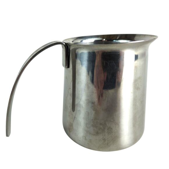 Krups 18-8 Stainless Steel 12oz Syrup Frothing Pitcher Creamer Italian Style - Picture 1 of 8